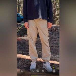 Lululemon hiking pants with zip at the bottom